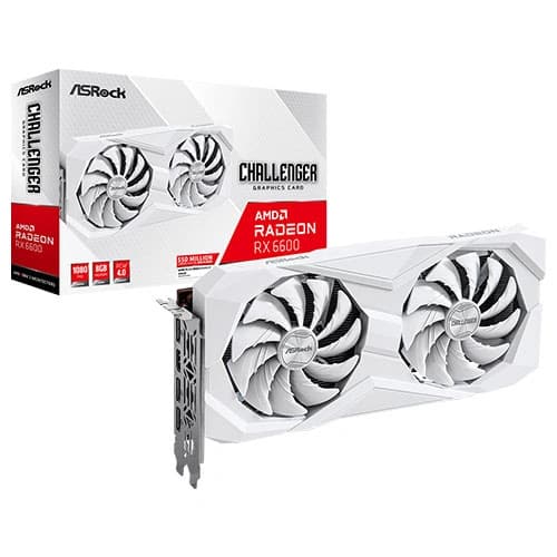 ASRock RX 6600 Challenger White 8GB GDDR6 Graphics Card